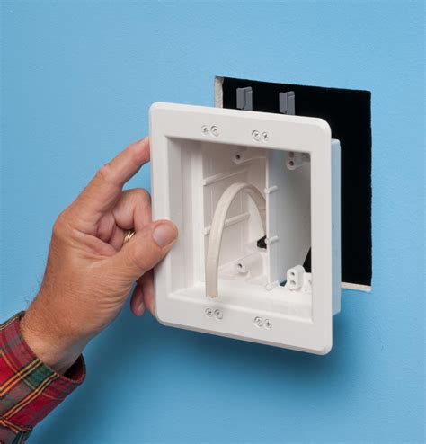 arlington recessed electrical outlet mounting box|2 gang recessed outlet box.